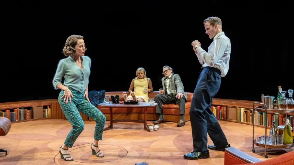The cast of Who’s Afraid of Virginia Woolf? on stage at @sohoplace in 2026